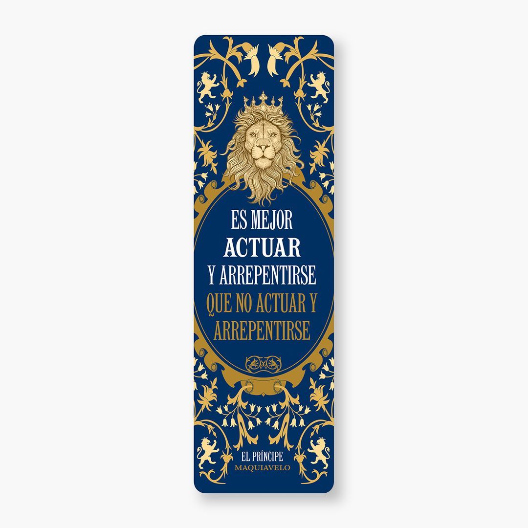 Marcador "Es mejor actuar y arrepentirse que no actuar y arrepentirse"