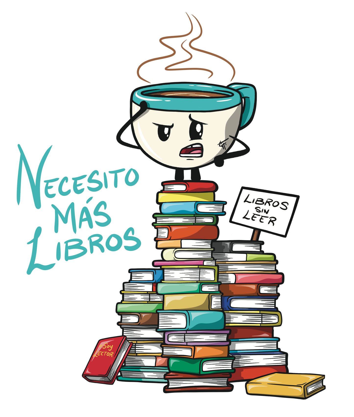 Sticker " Necesito Más Libros"