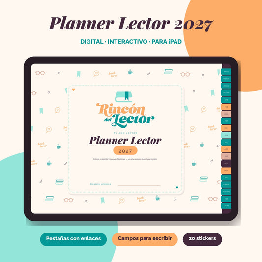 Planner Lector 2027 digital en iPad